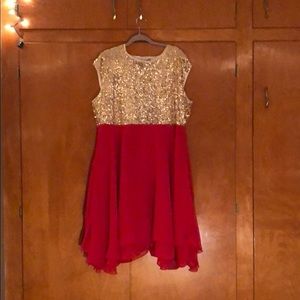 Red and gold Rosegal dress